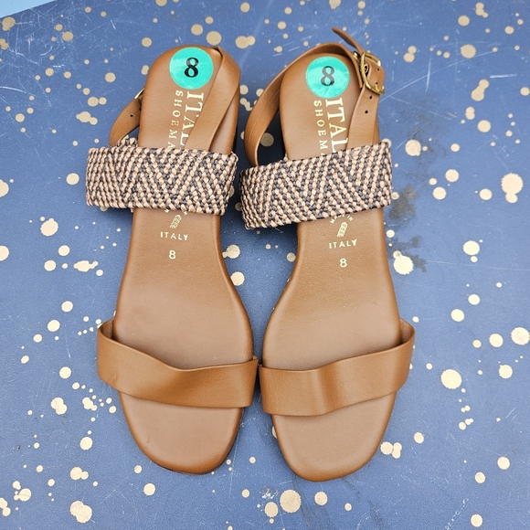 Italian Shoe  Markers Brown Women's Sandals Size 8 - Picture 5 of 16